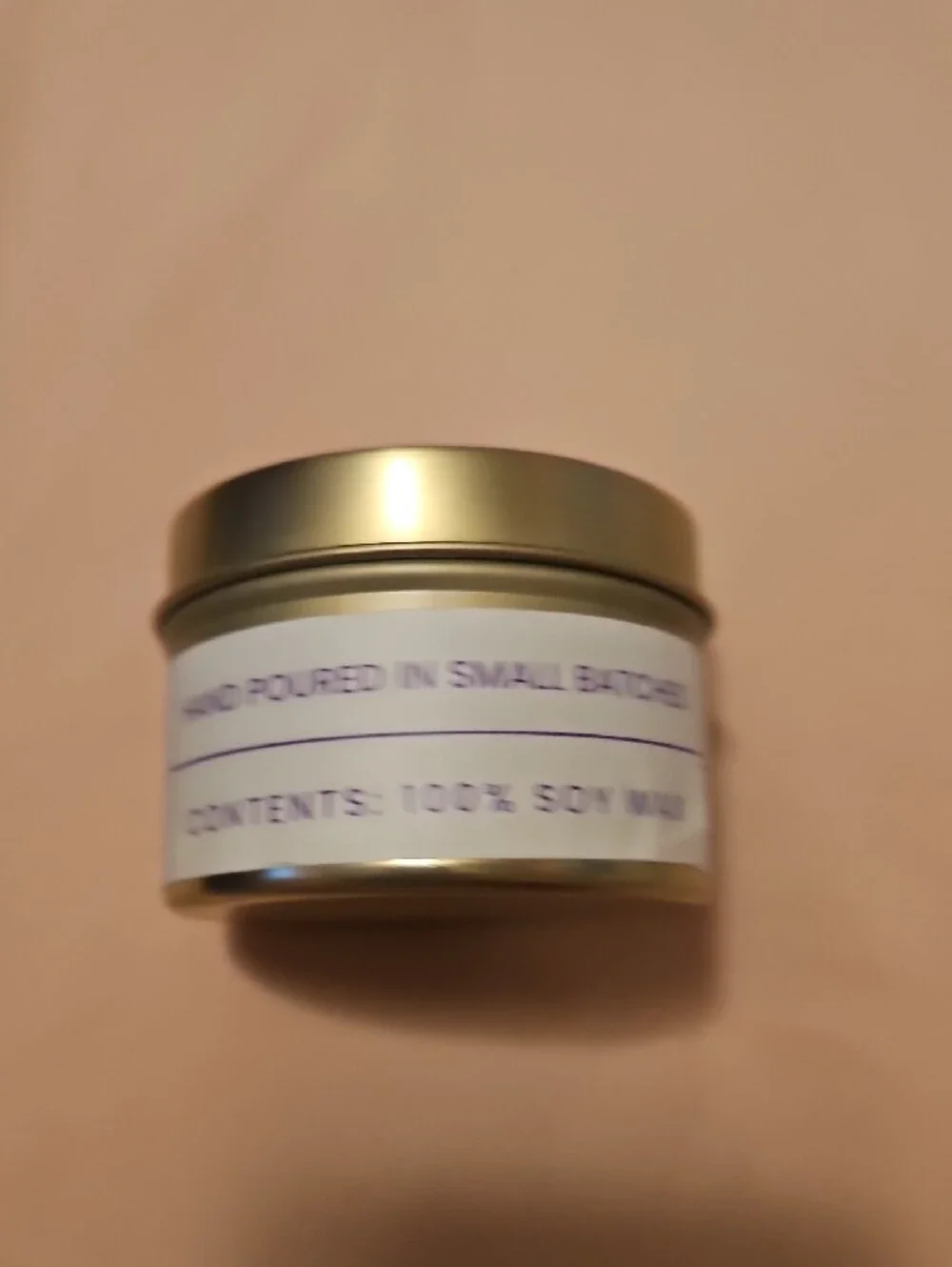 Lavender Scented Tin Candle - Gold